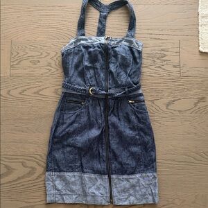 Cynthia Steffe Blue Denim Halter